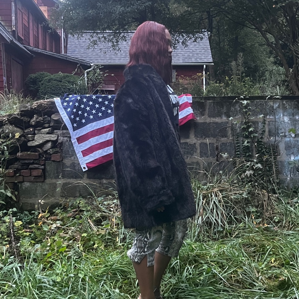 vintage Brown Shaggy Fur Coat